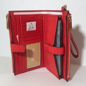Michael Kors wallet wristlet phone case double zip